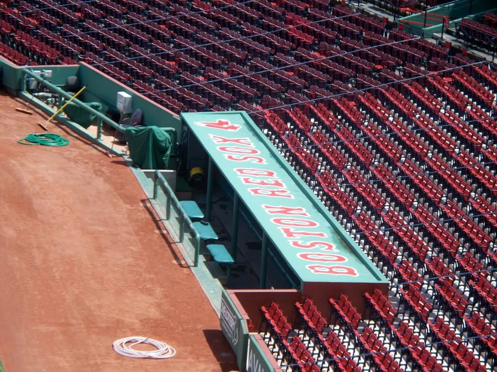 View Of The Red Sox Dugout From The State Street Pavilion Photo by